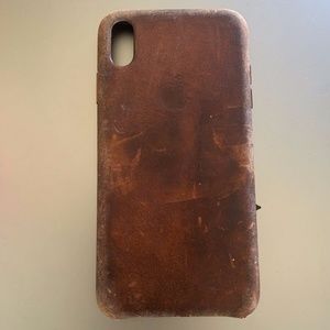 OEM Apple iPhone XS Max Apple Leather Case - Brown